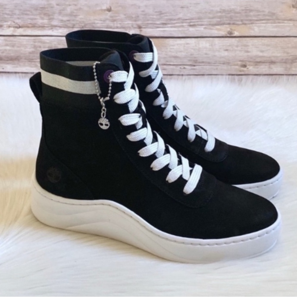 Timberland Ruby Ann Leather Sneaker Boot Women 9.5 - Picture 2 of 9